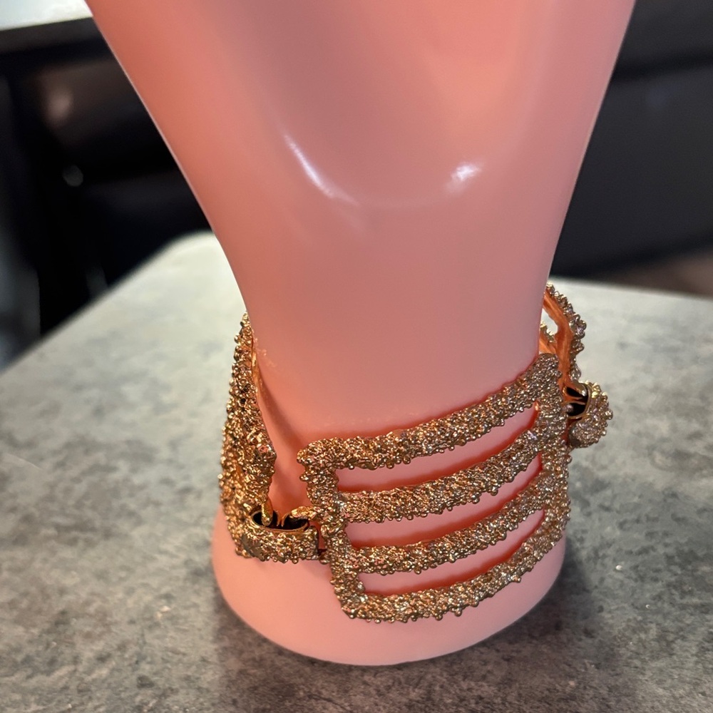 Gold Textured Women's Bracelet